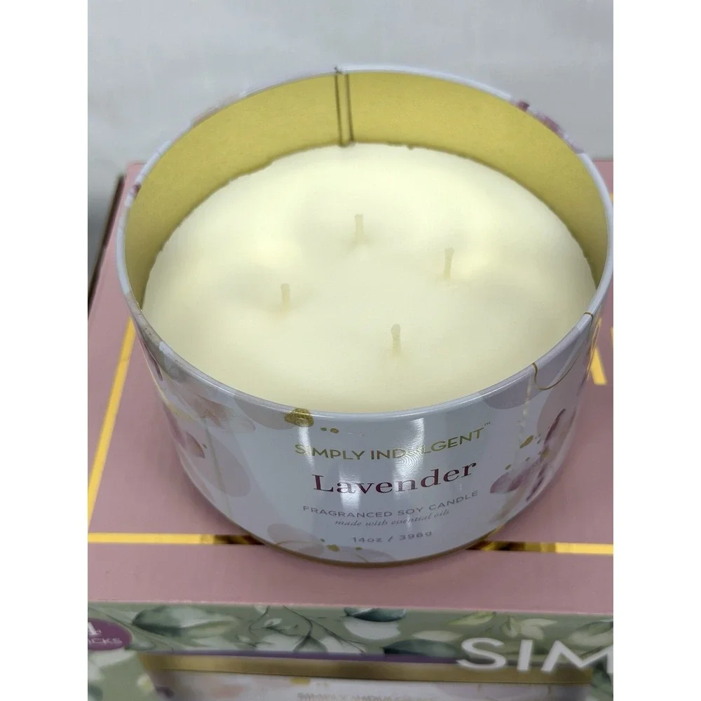 3 Piece Fragranced Candle Set Made with Essential Oils and Soy Wax -Each Cand
